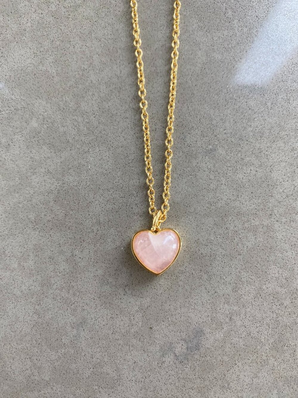 COACH Heart Necklace Signature Pink 18" long